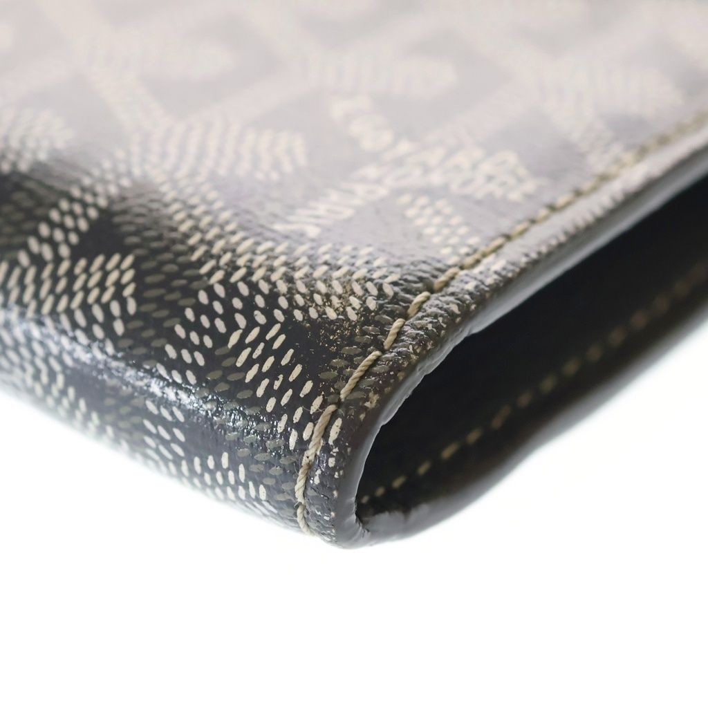 Goyard Seaple Pouch PM Shoulder Bag Leather Silver Gray — view 7