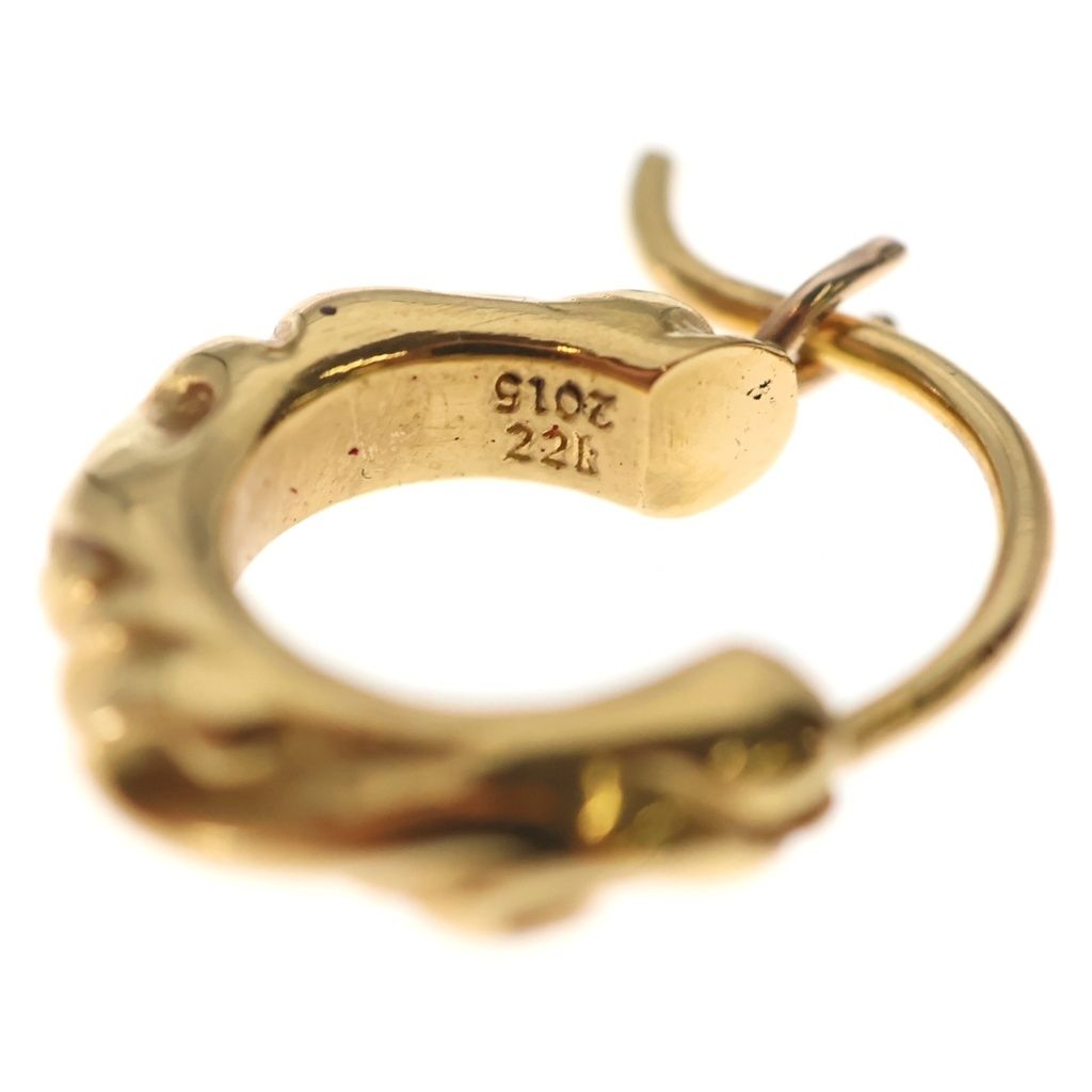 Chrome Hearts 22k Tny Hoop Scrl Thai Nice Kroll Earrings Gold — view 6