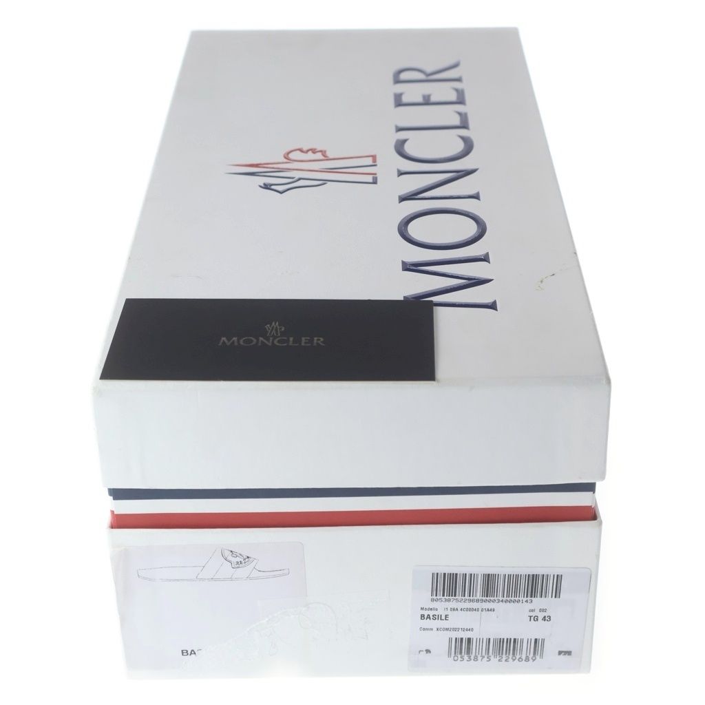 Moncler Basile Tricolor Shower Slide Sandals White — view 6