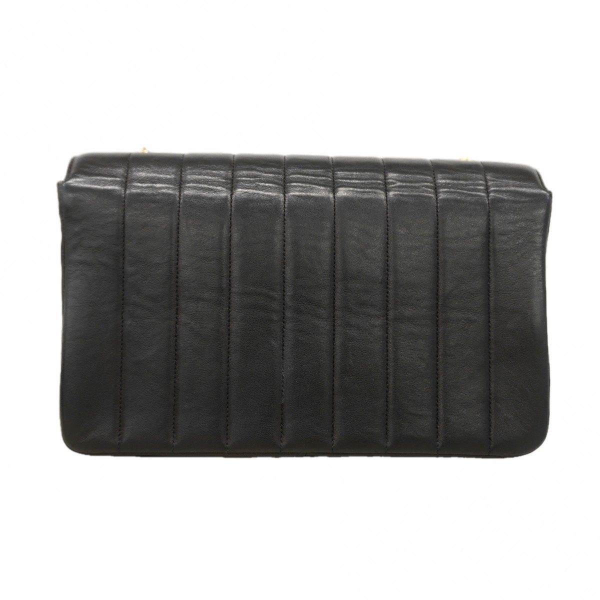 Chanel Shoulder Bag Mademoiselle Lambskin Black Gold — view 9