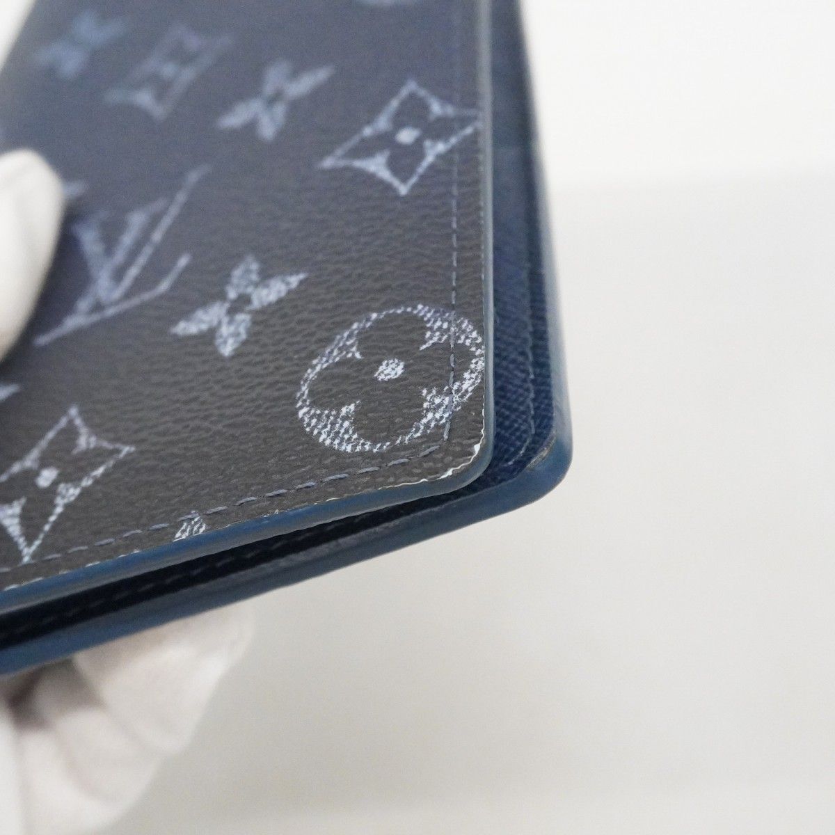 Louis Vuitton Wallet Monogram Gradient Portefeuille Brazza NM Navy — view 9