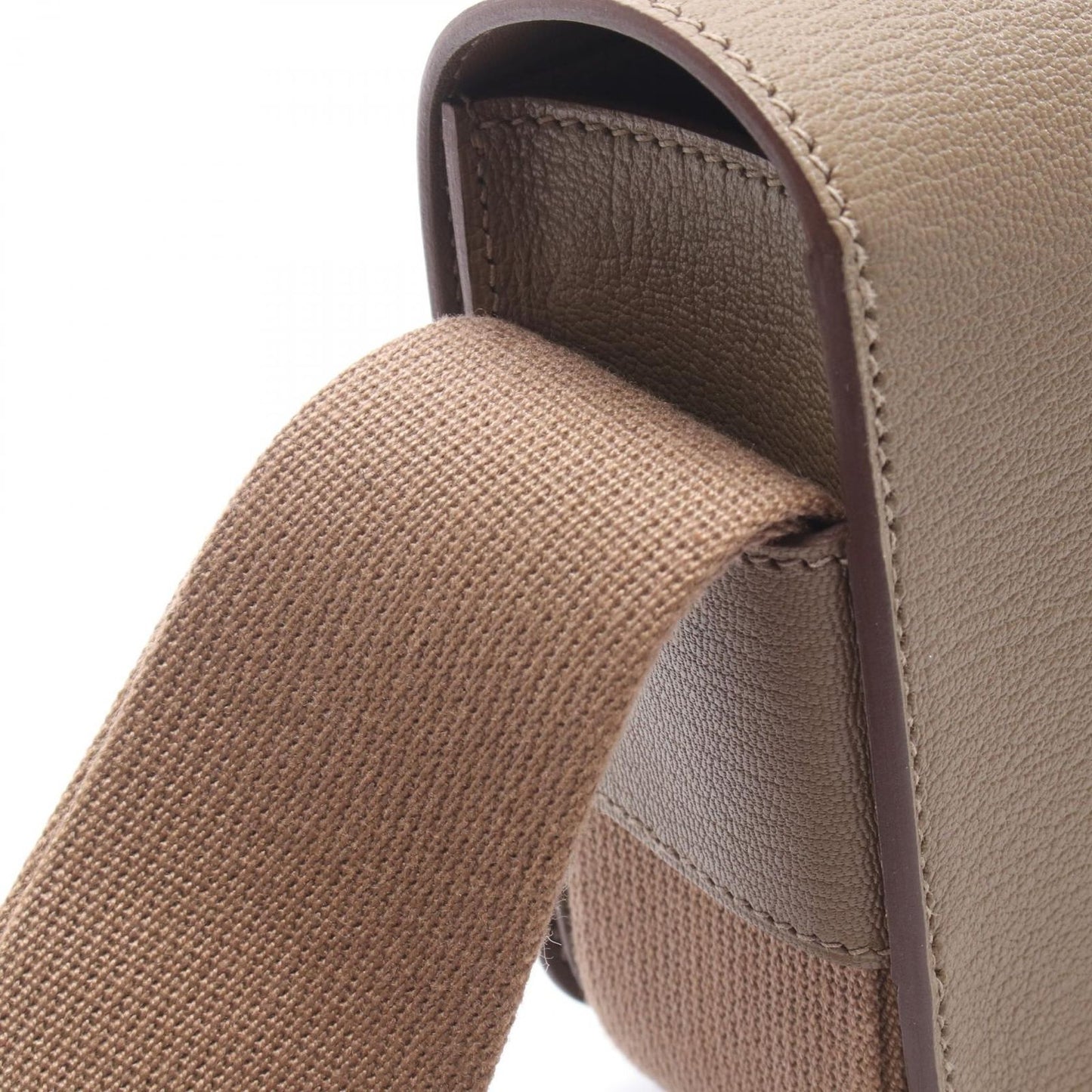 Hermes Shoulder Bag Geta Etoupe Leather — view 8