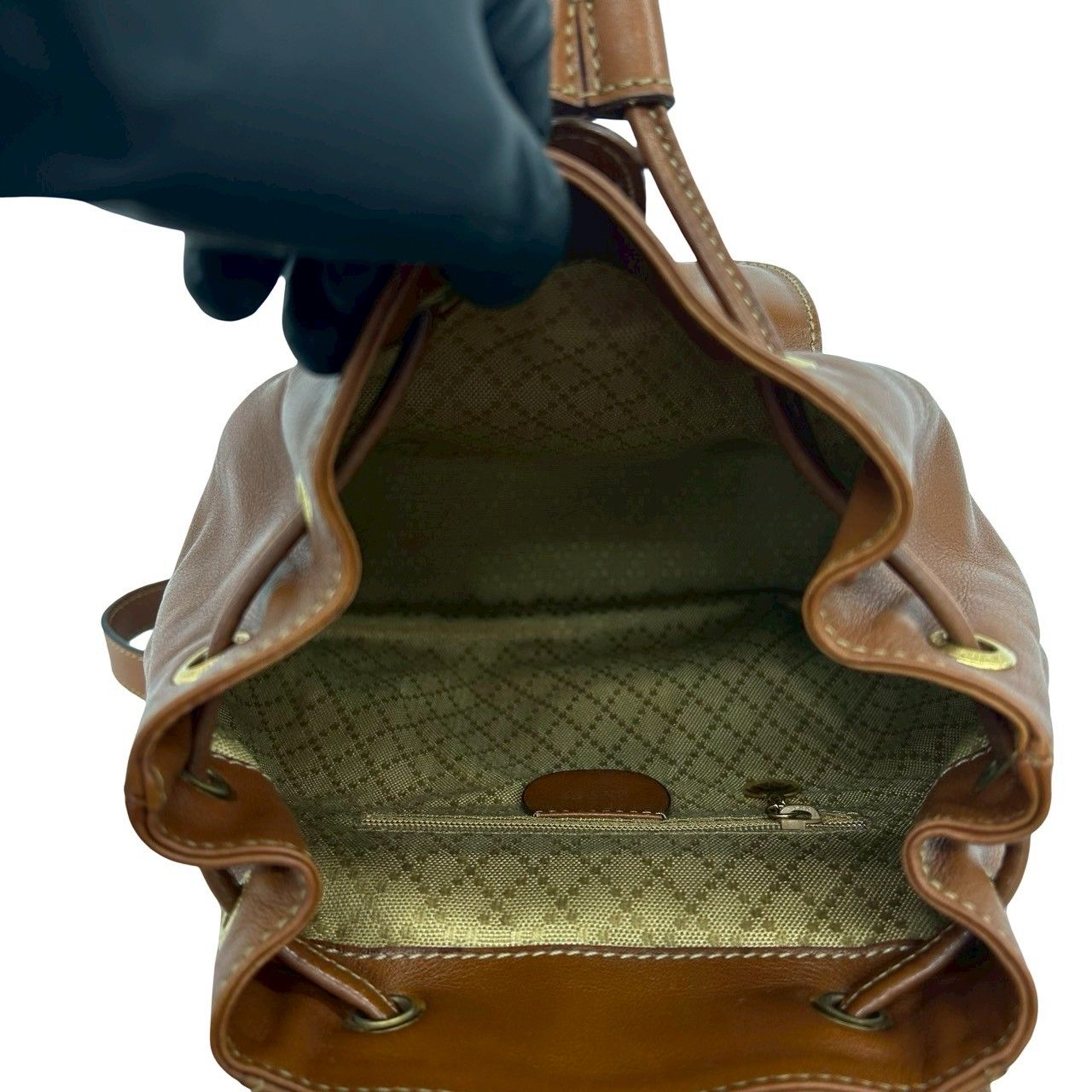 Gucci Vintage Bamb Leather Mini Backpack Brown — view 9