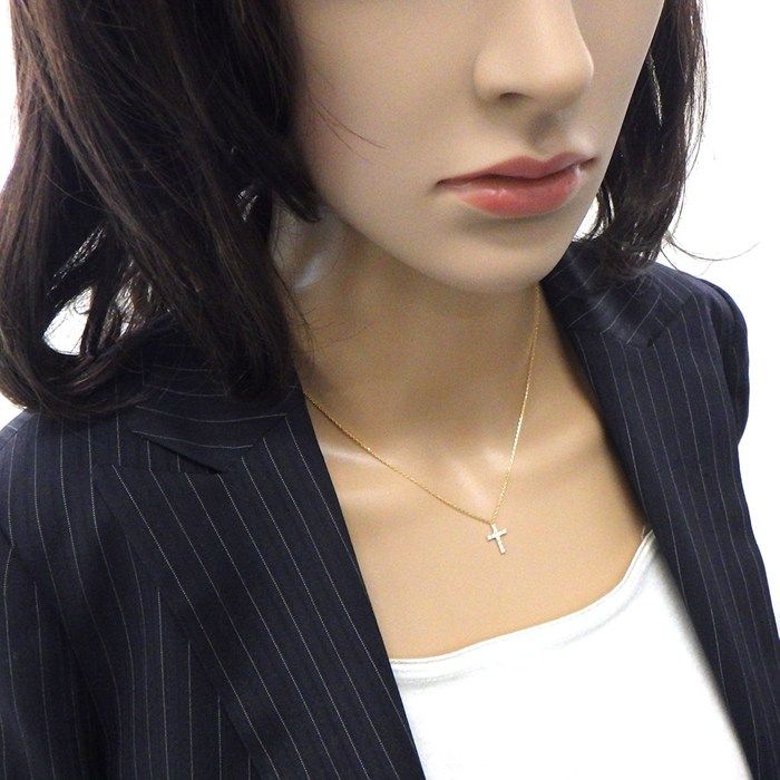 Cartier Necklace Symbol Cross Diamond 18k Yellow Gold — view 6
