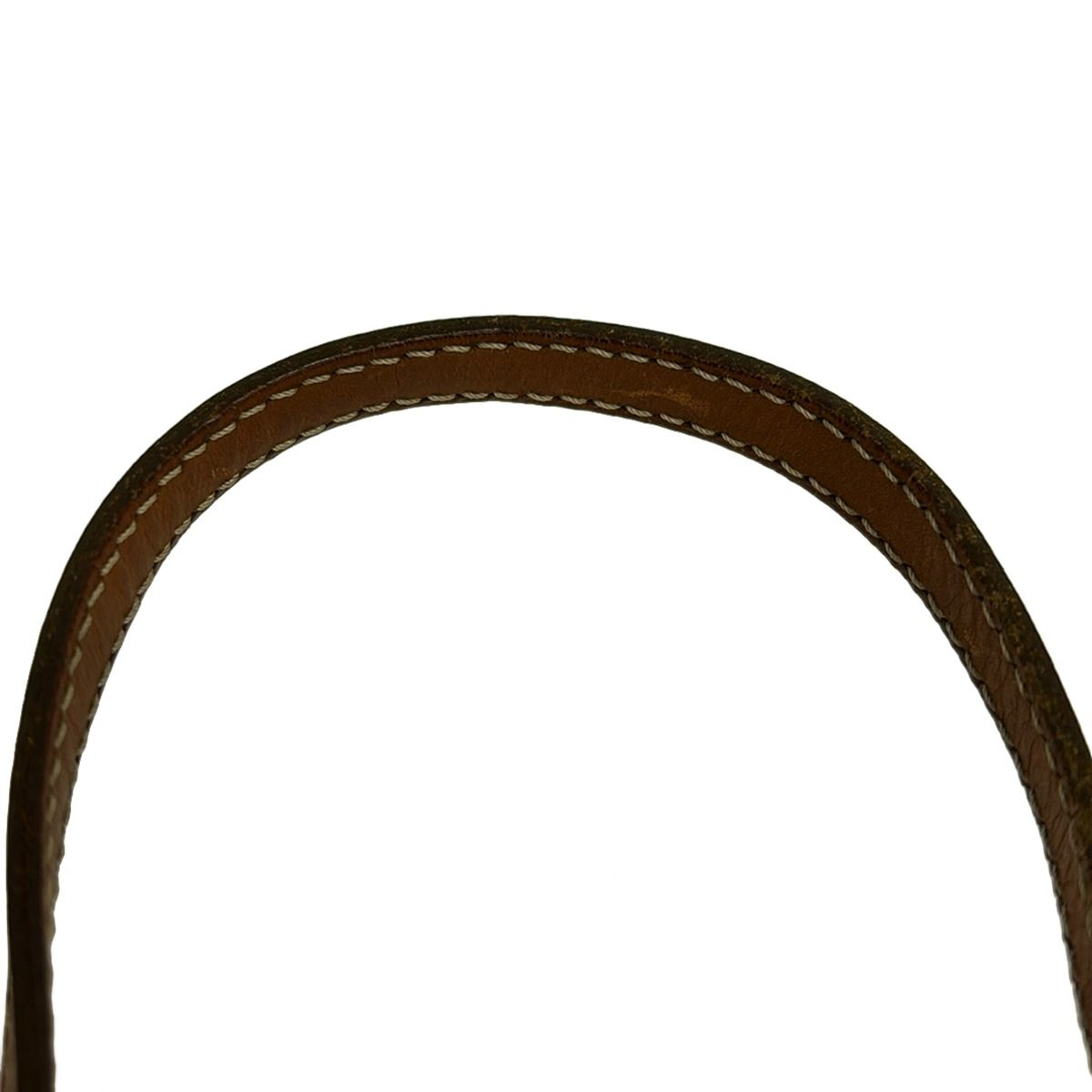 Celine Shoulder Bag Macadam Pattern Beige Brown Leather — view 9