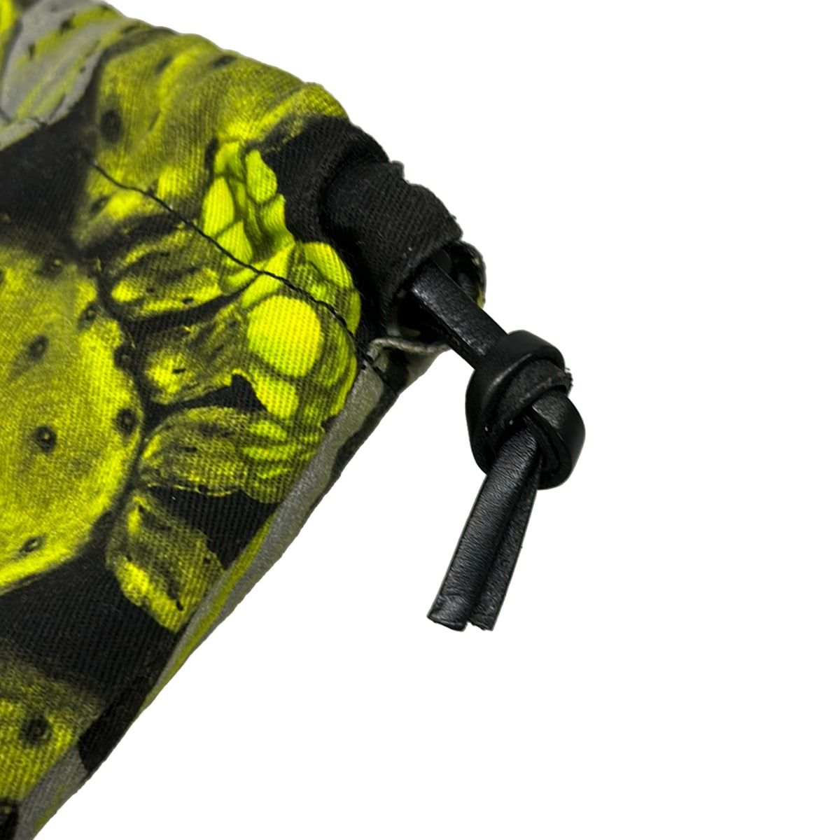 Loewe Pouch Drawstring Black Yellow Green Gray Cactus Leather — view 7