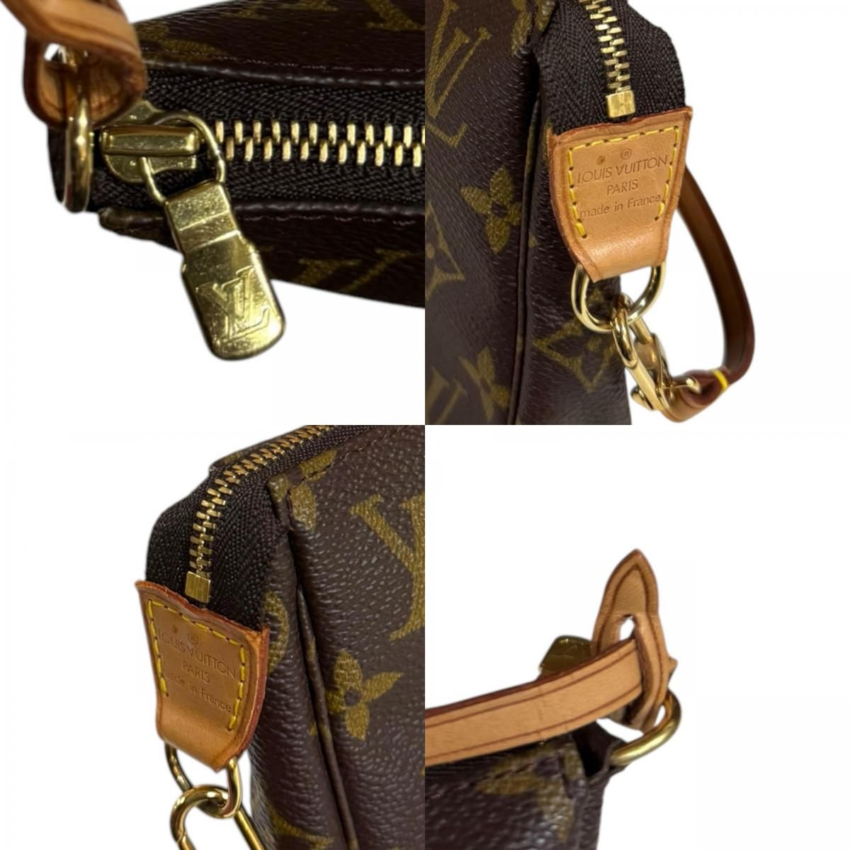 Louis Vuitton Pochette Monogram Handbag Canvas Brown — view 9