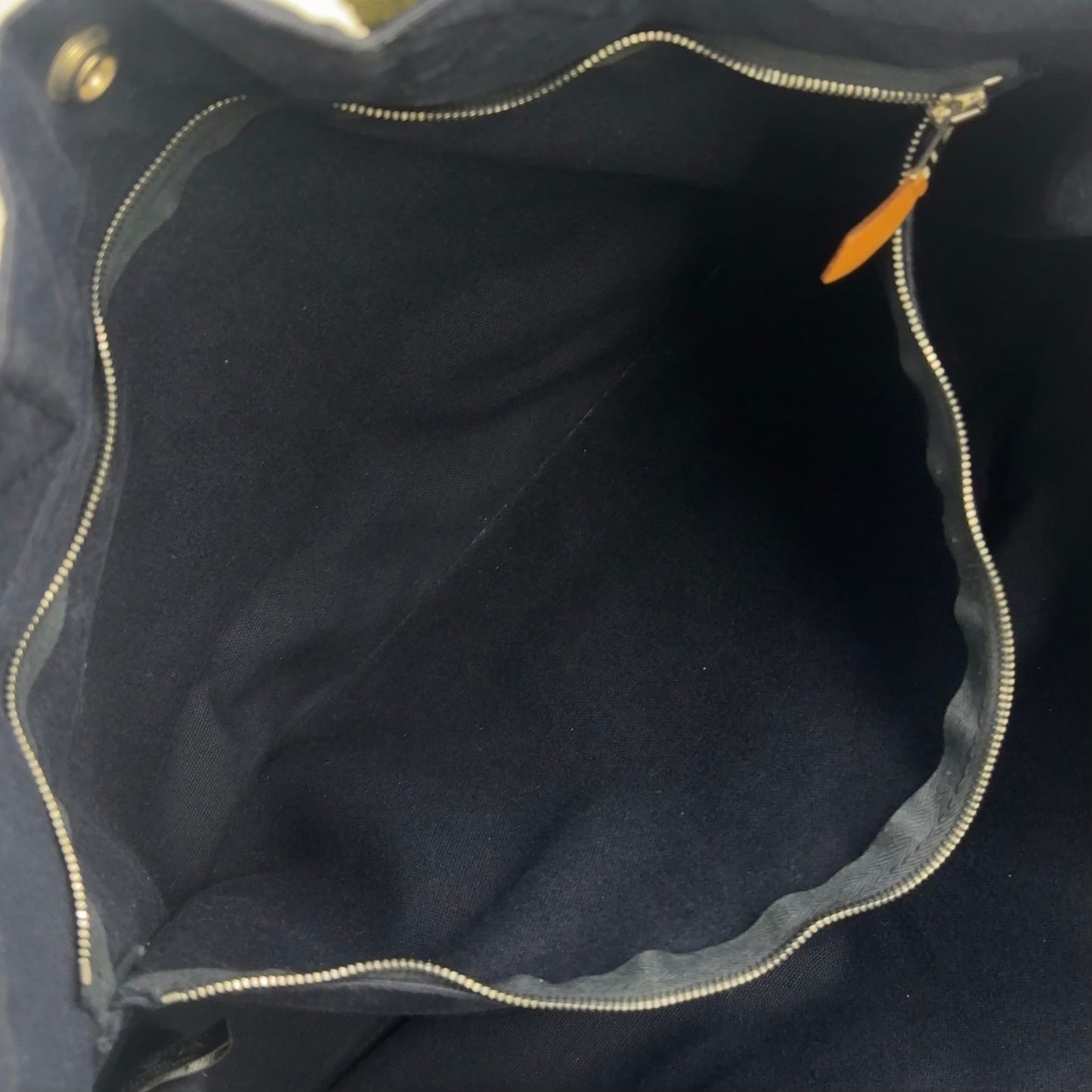 Hermes New Fourre Tout MM Canvas Khaki Green Navy Tote Silver — view 9