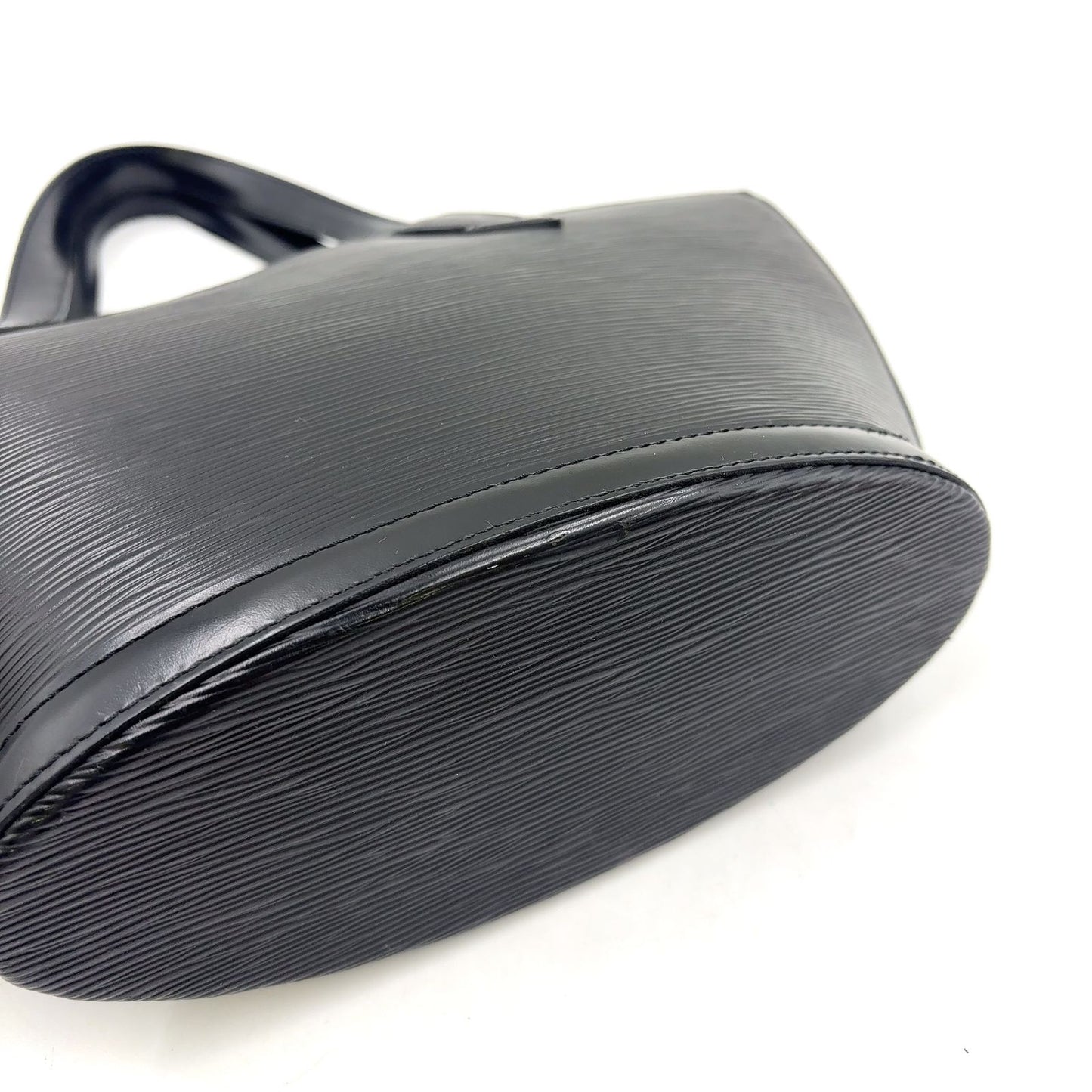 Louis Vuitton Limited Saint Jacques Epi Noir Leather Black Handbag Gold — view 9