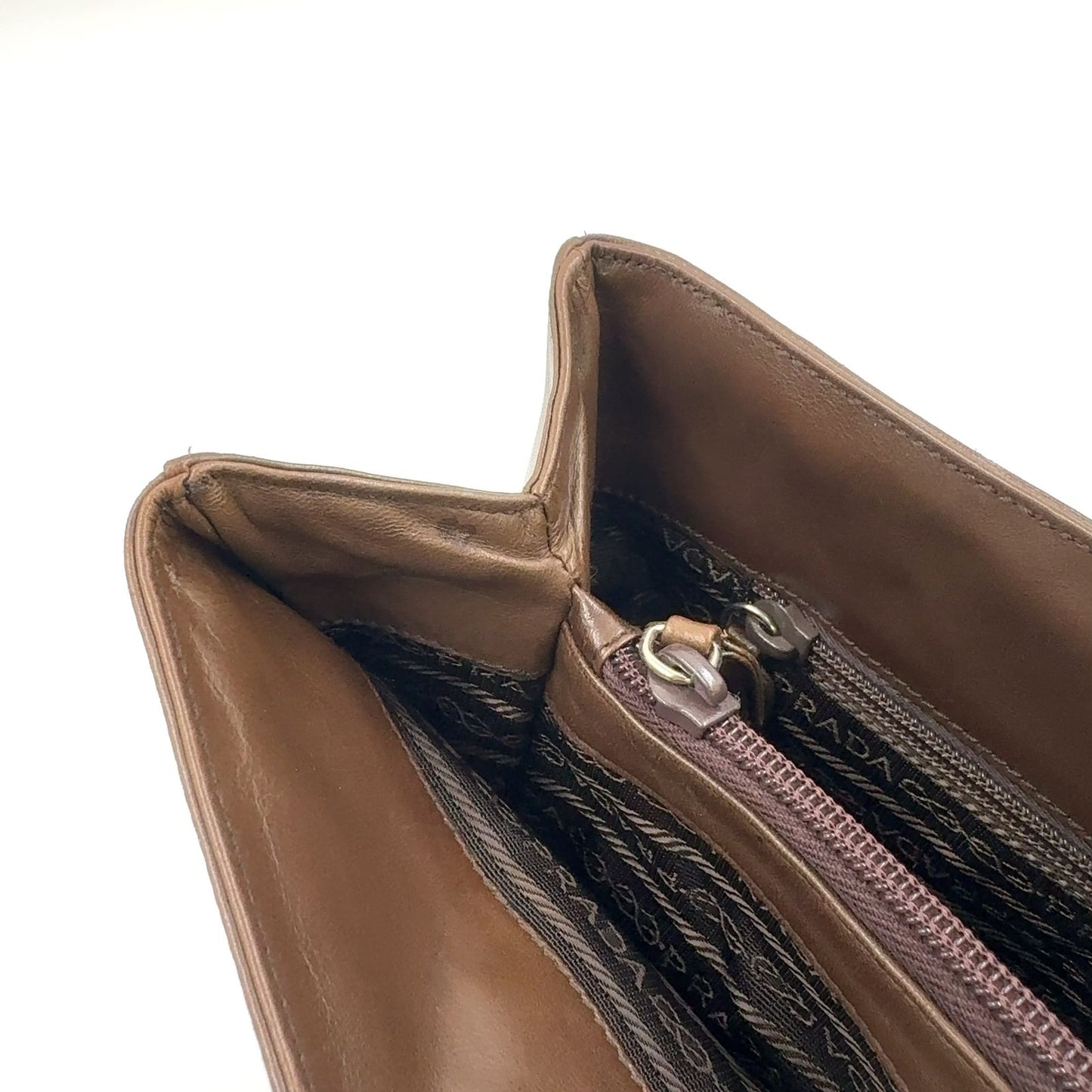 Prada Limited Tortoiseshell Chain Leather Brown Shoulder Bag Silver — view 9