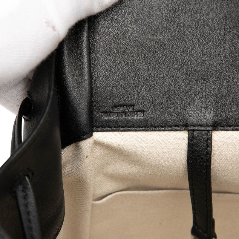 Loewe Anagram Hammock Small Shoulder Bag Drawstring 2-Way Black Leather — view 6