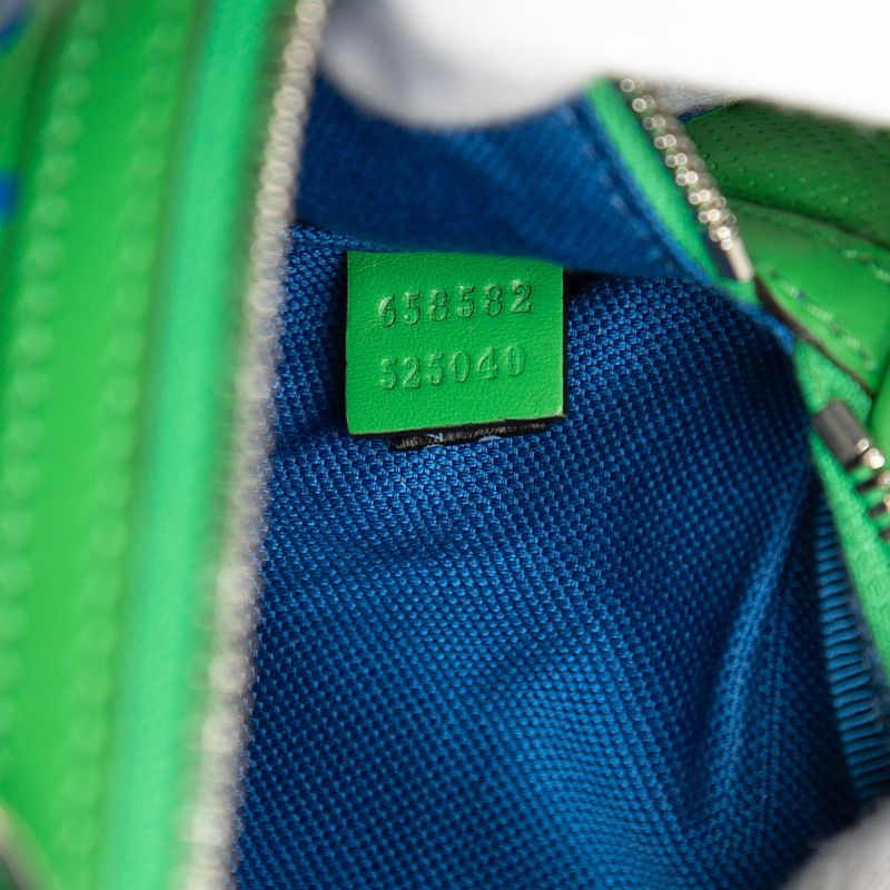Gucci GG Embossed Waist Bag Green Blue Leather — view 6