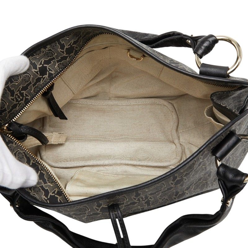 Celine Bittersweet Handbag Black Gray Leather — view 9