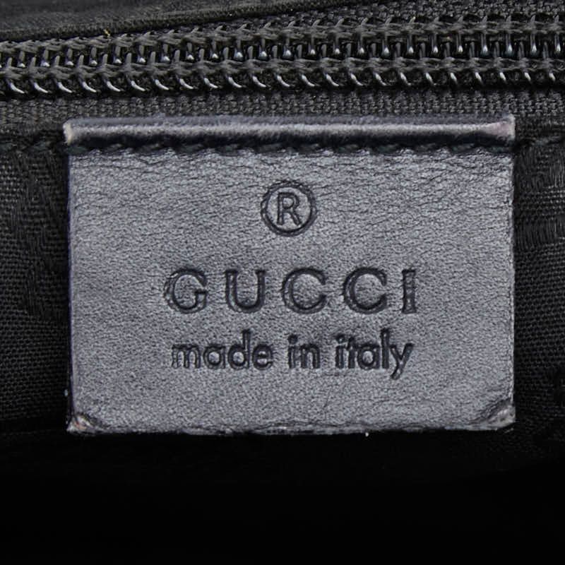 Gucci GG Supreme Crossbody Shoulder Bag Black Leather — view 9