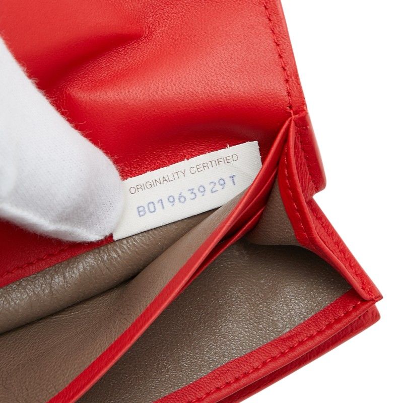 Bottega Veneta Intrecciato Zip Around Wallet Red Leather — view 9
