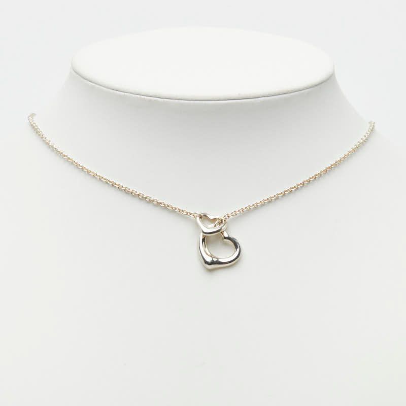 Tiffany & Co Double Open Heart Lariat Necklace Silver — view 9