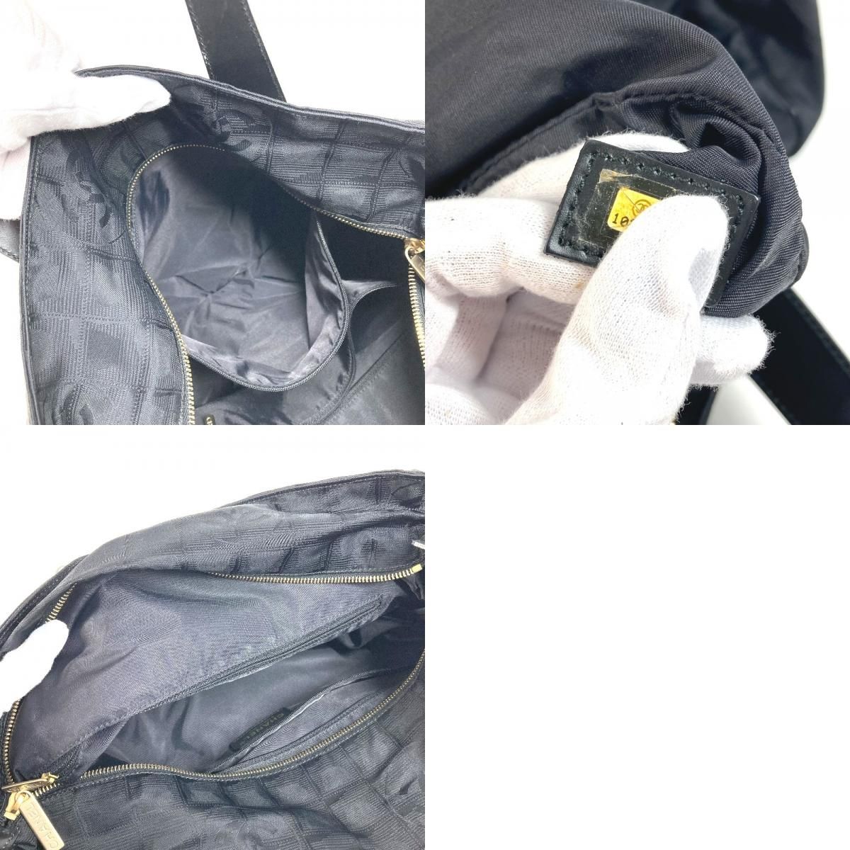 Chanel Shoulder Bag New Travel Line GM Leather Nylon Black — view 9
