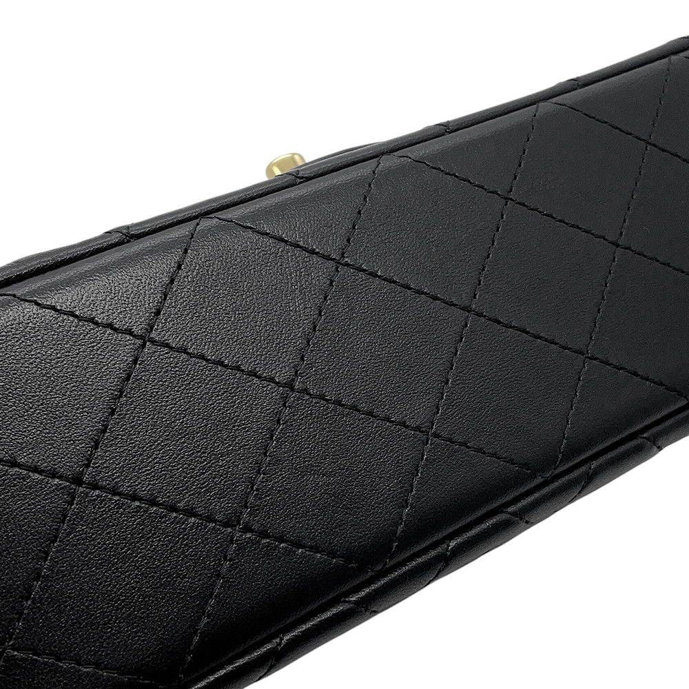 Chanel Chain Shoulder Bag Mini Quilted 20 CC Logo Lambskin Black — view 9