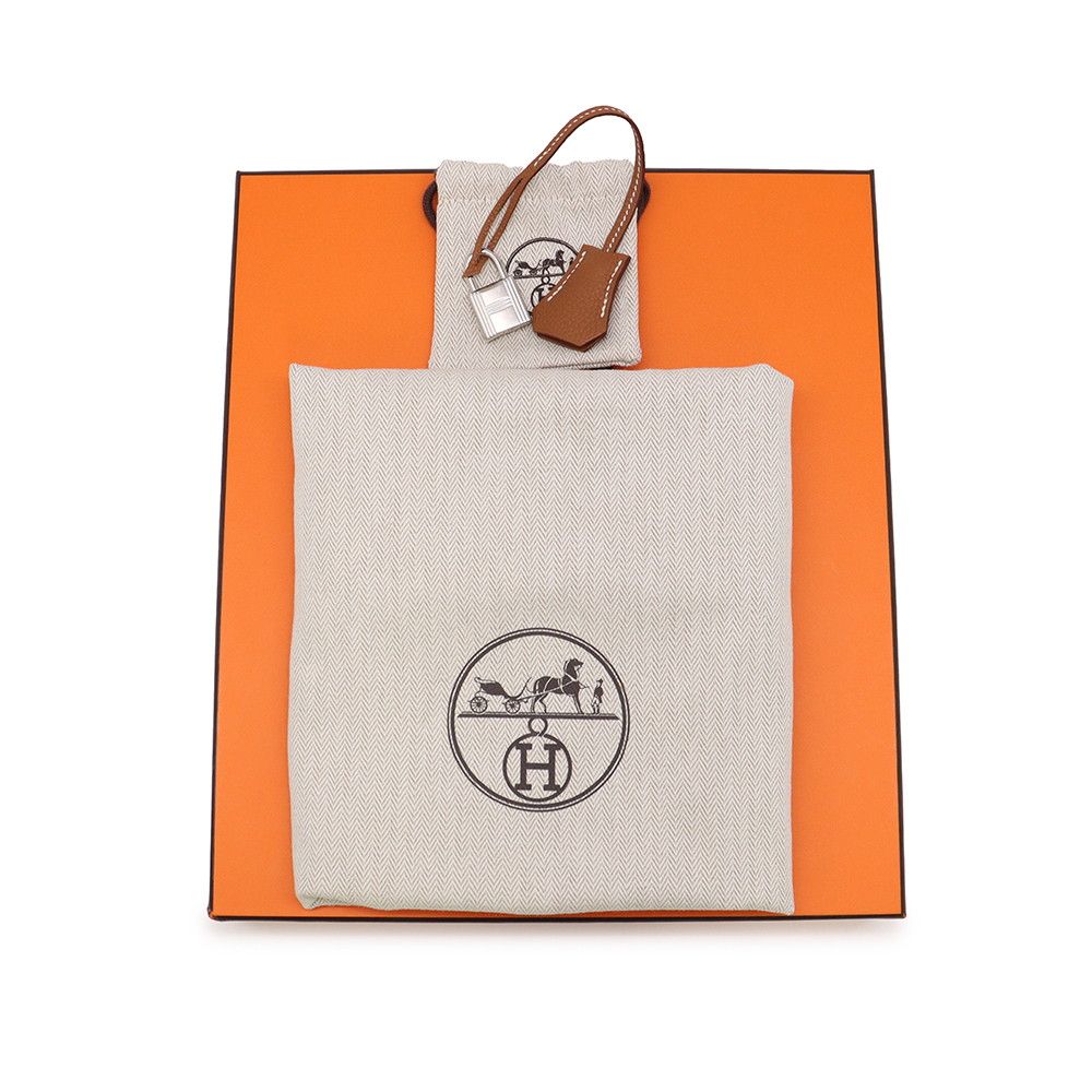 Hermes Birkin 25 Gold Silver Togo Handbag — view 9