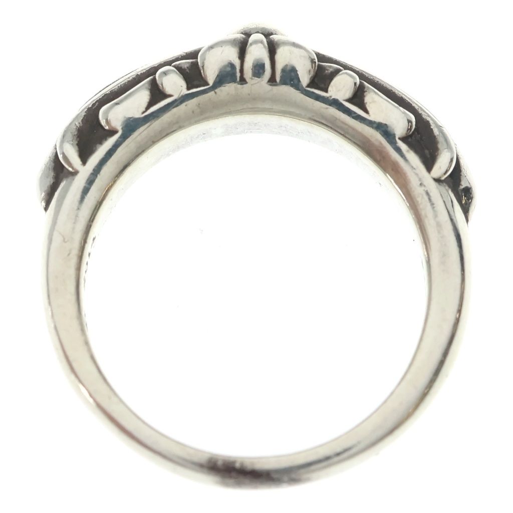 Chrome Hearts Baby Classic Floral Black Sling Silver Ring — view 6
