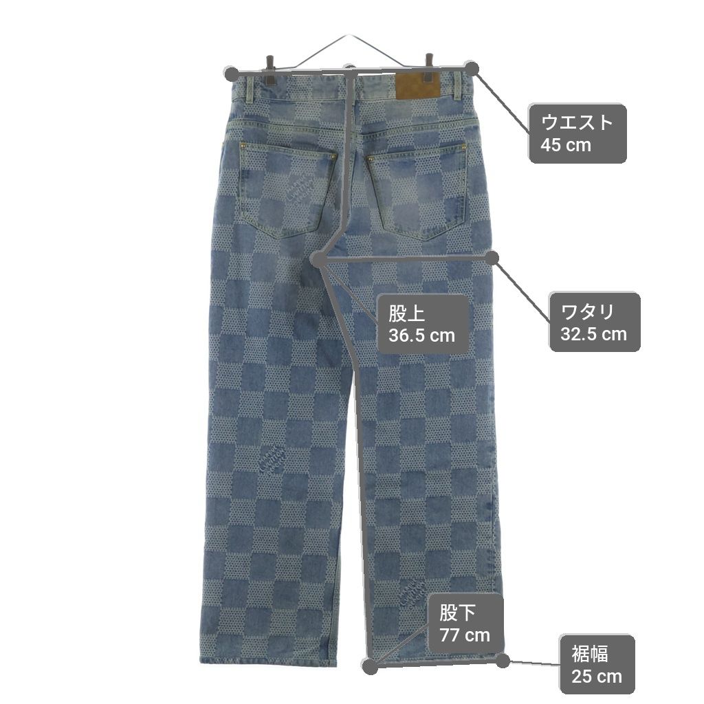 Louis Vuitton Damier Denim Skate Pants Indigo — view 9