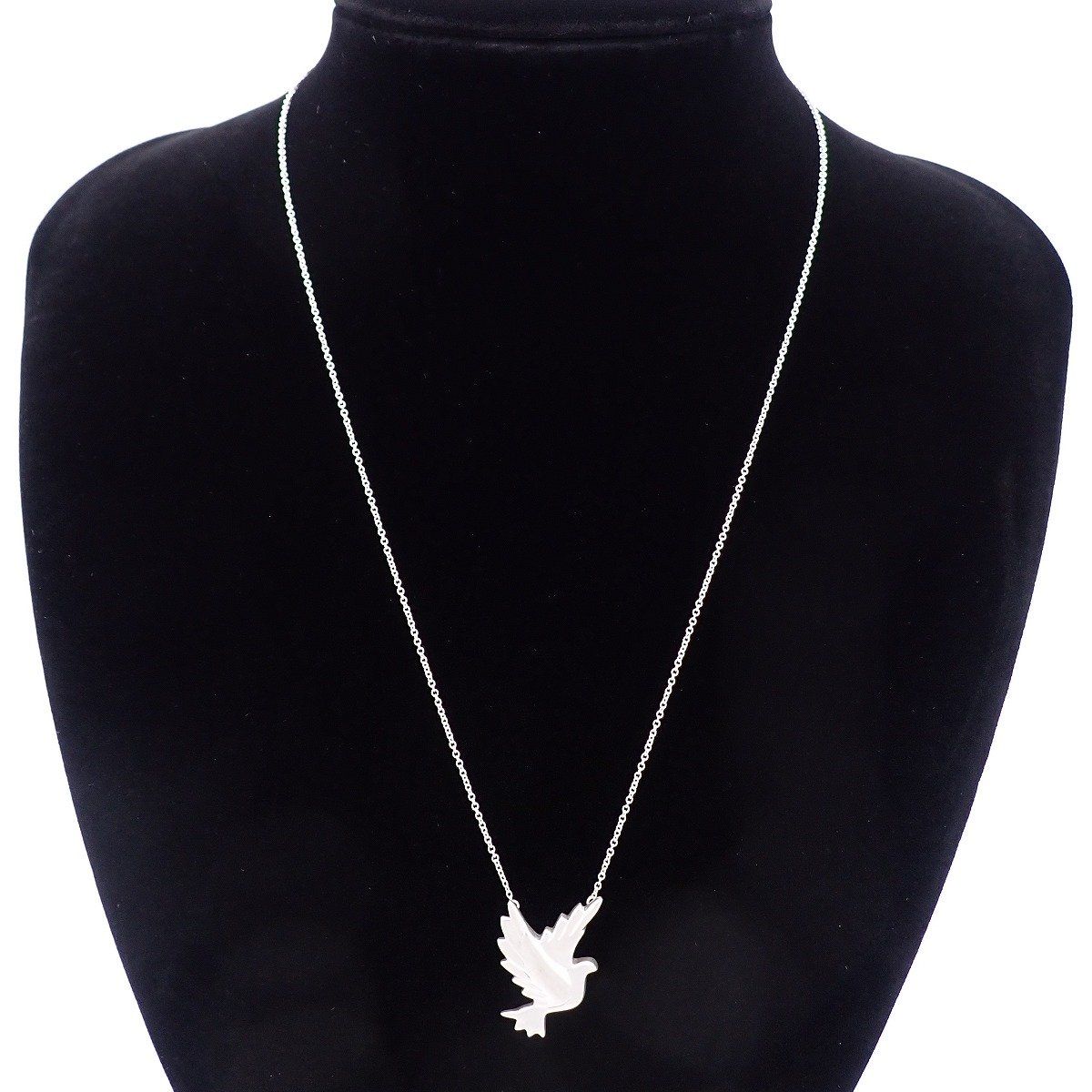 Tiffany & Co Dove Bird Motif Paloma Picasso Necklace 925 Sterling Silver — view 8
