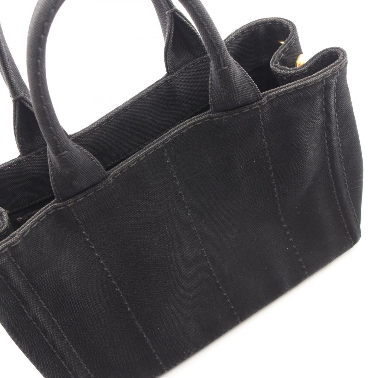 Prada Tote Canapa 2-Way Black Canvas — view 9
