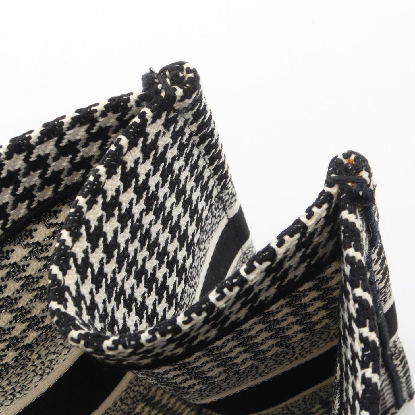 Dior Tote Book Houndstooth Black White Canvas — view 9