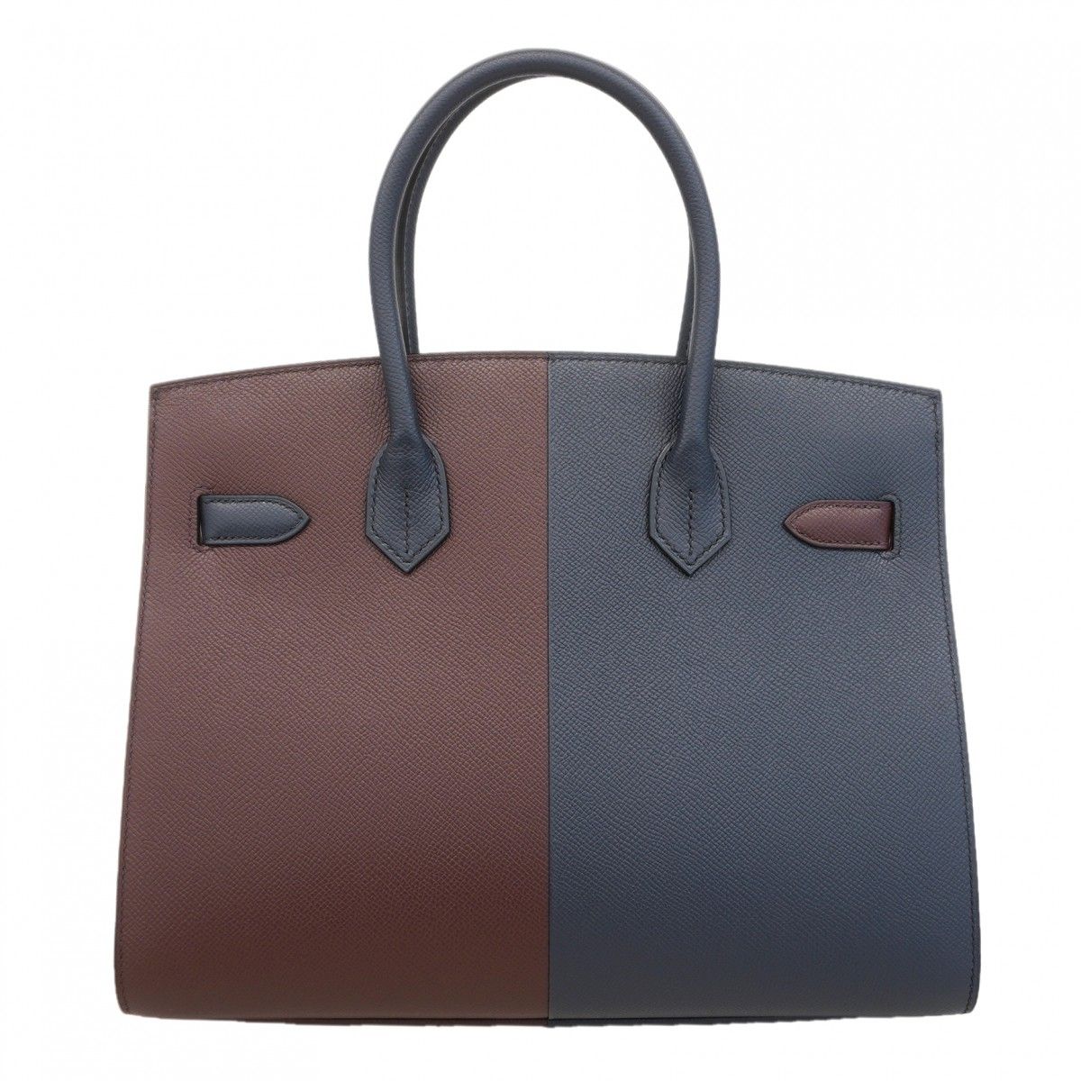 Hermes Handbag Birkin Series Casac 30 Veau Epsom Blue Indigo Rose Texas Silver — view 9