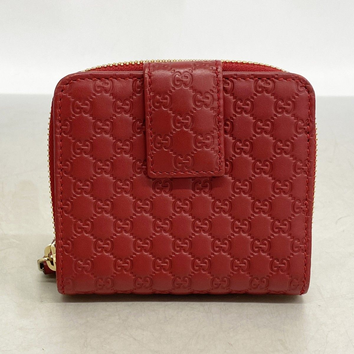 Gucci Wallet Micro Guccissima Leather Bordeaux Champagne Gold — view 8