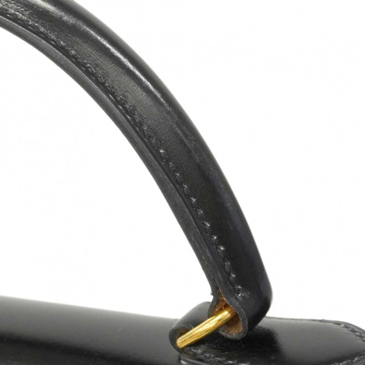 Hermes Handbag Kelly 28 Box Calf Black Gold — view 9