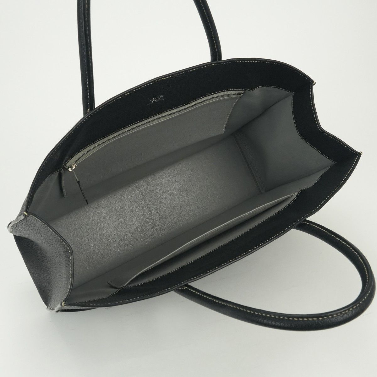 Hermes White Bus GM Business Briefcase Coromandel Noir Pearl Gray Black Silver — view 8