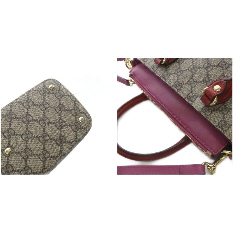 Gucci GG Supreme 2-Way Shoulder Bag Beige Pink — view 9