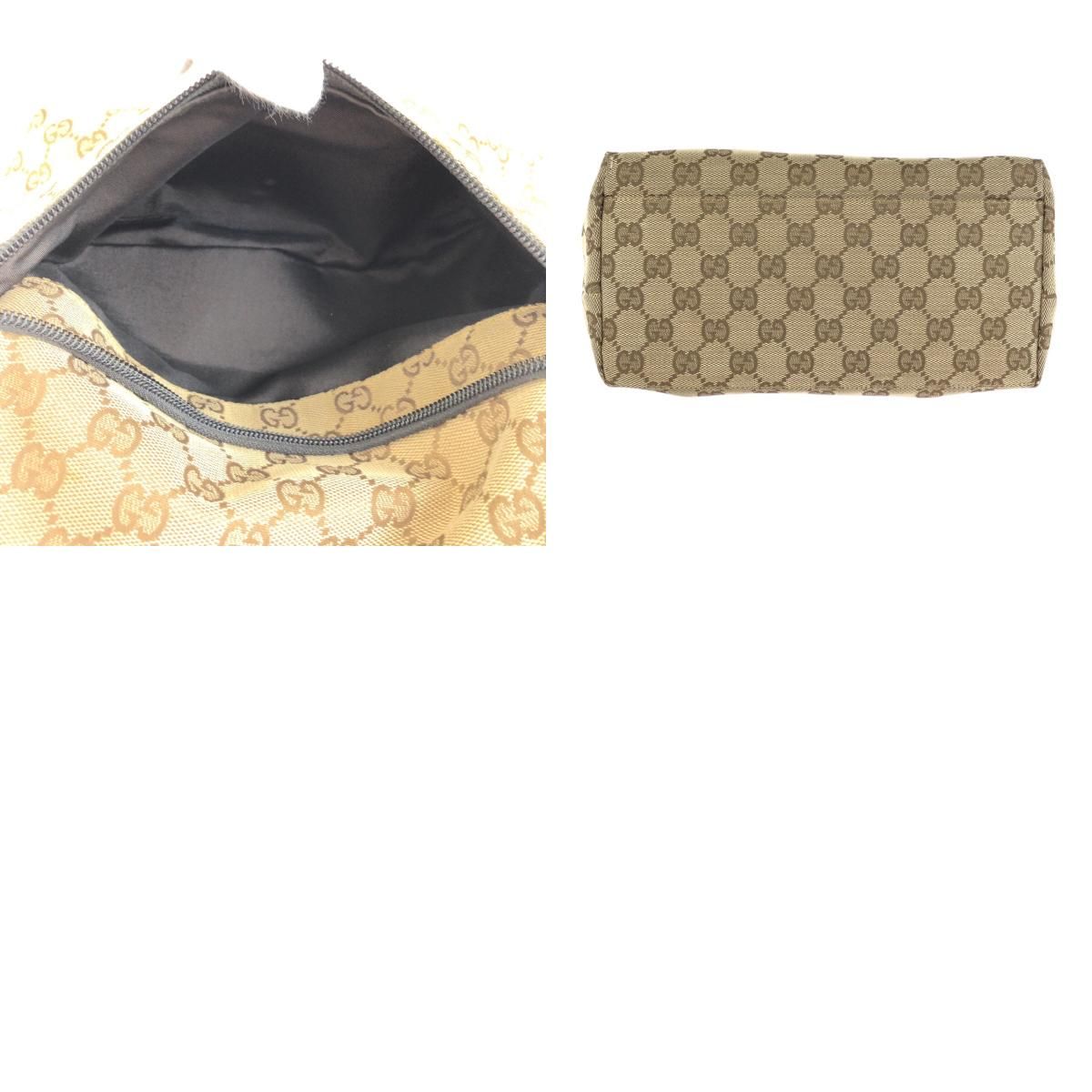 Gucci Brown Beige Silver GG Canvas Leather 001 Shoulder — view 9