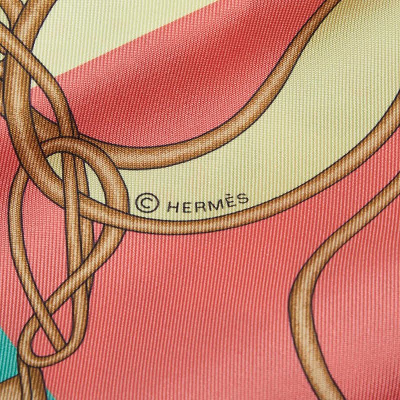 Hermes Maxi Twill Coup de Fouet Scarf Yellow Silk — view 5