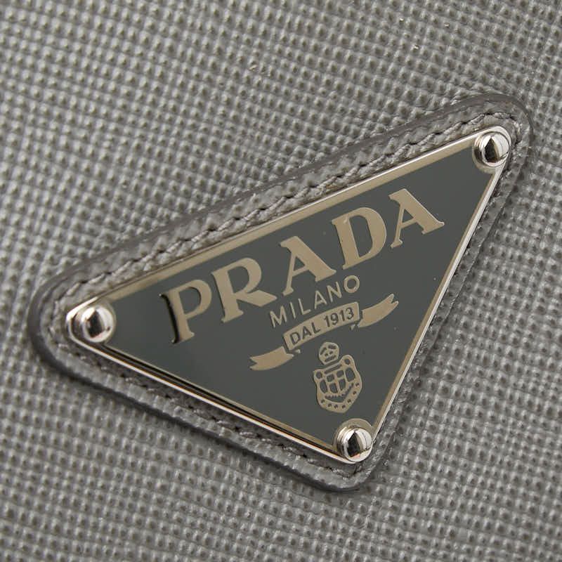 Prada Tote Gray Saffiano Cuir — view 9