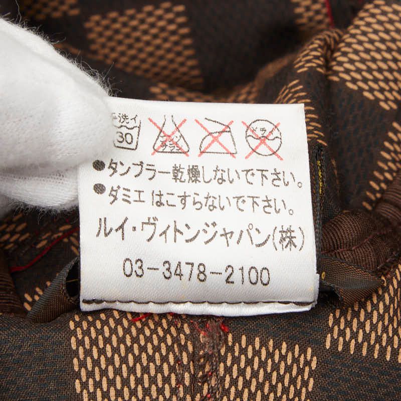 Louis Vuitton Damier Wide Brim Hat Sunshade S Red Brown Cotton — view 7