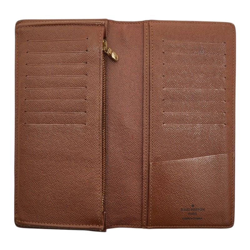 Louis Vuitton Monogram Portefeuille Brazza Wallet Brown Leather — view 9