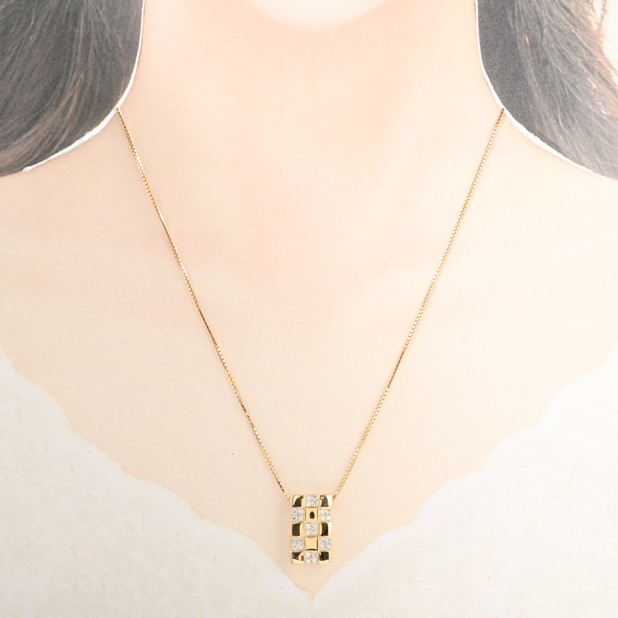 Celine Necklace Diamond Gold — view 6