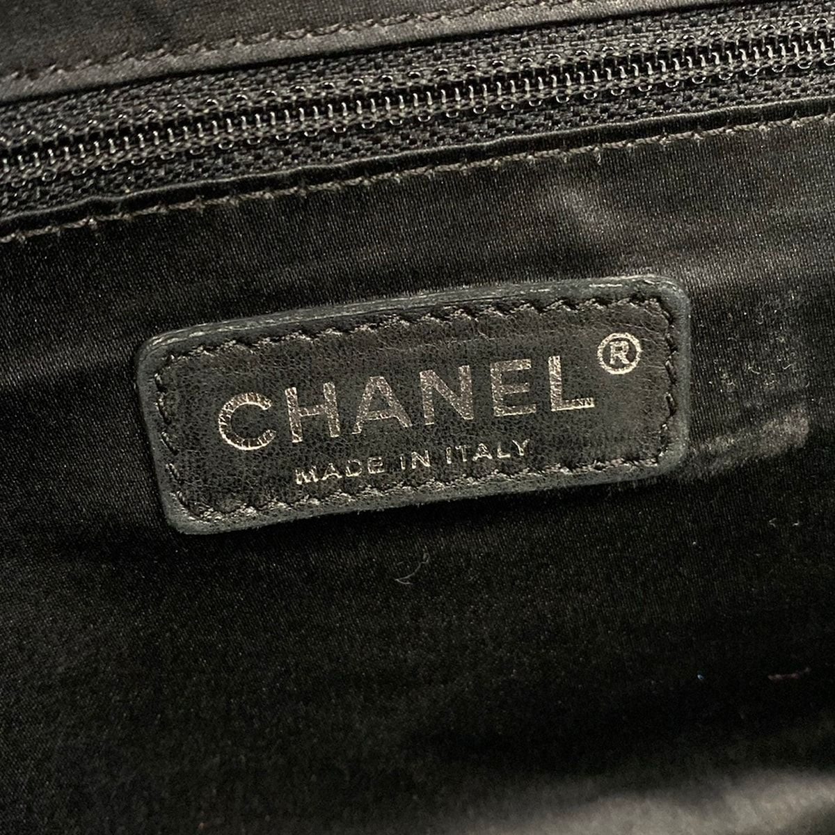 Chanel Handbag Black Silver Hidden Chain Bowler Bag Lambskin — view 9