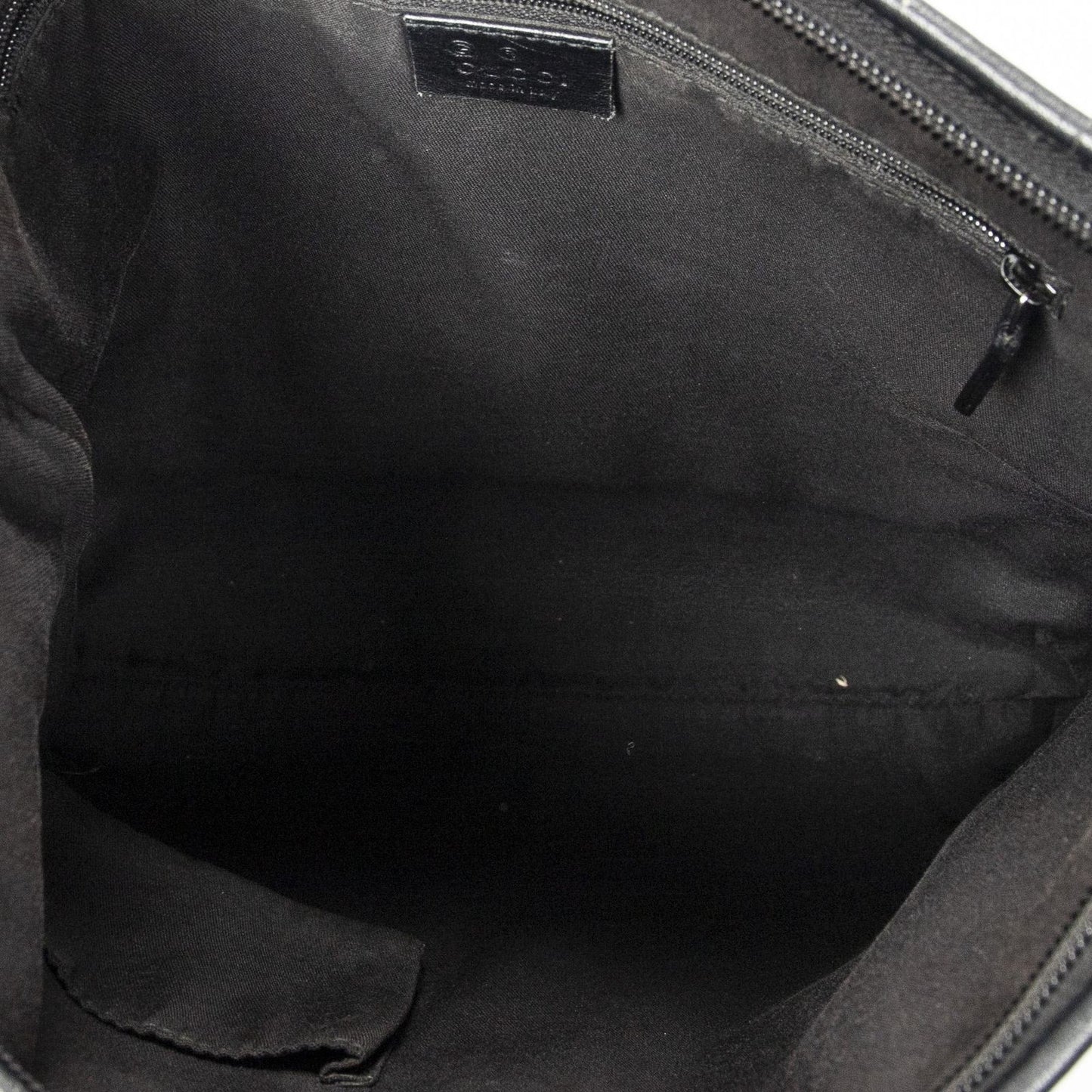 Gucci Abbey D Ring Crossbody Black Horsebit Embossed Leather — view 9