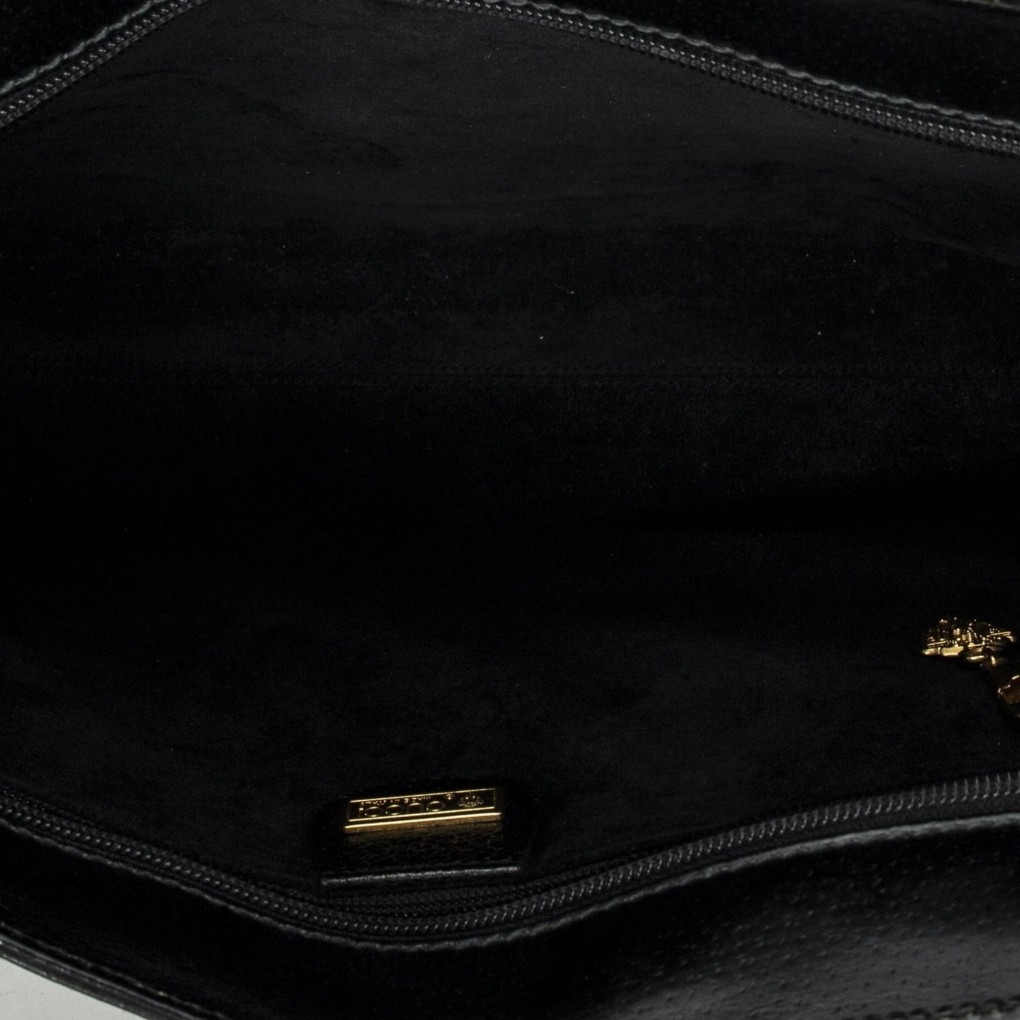 Gucci Vintage Rectangular Top Handle Black Gray Calfskin Leather — view 9