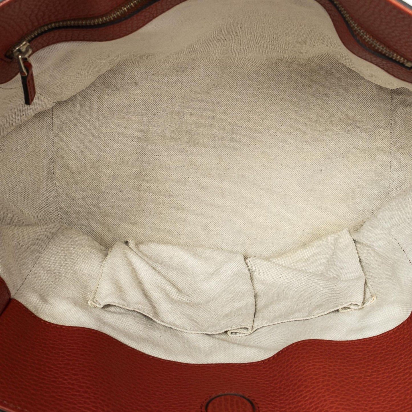 Gucci Small Swing Tote Red Gray Calfskin Leather — view 9