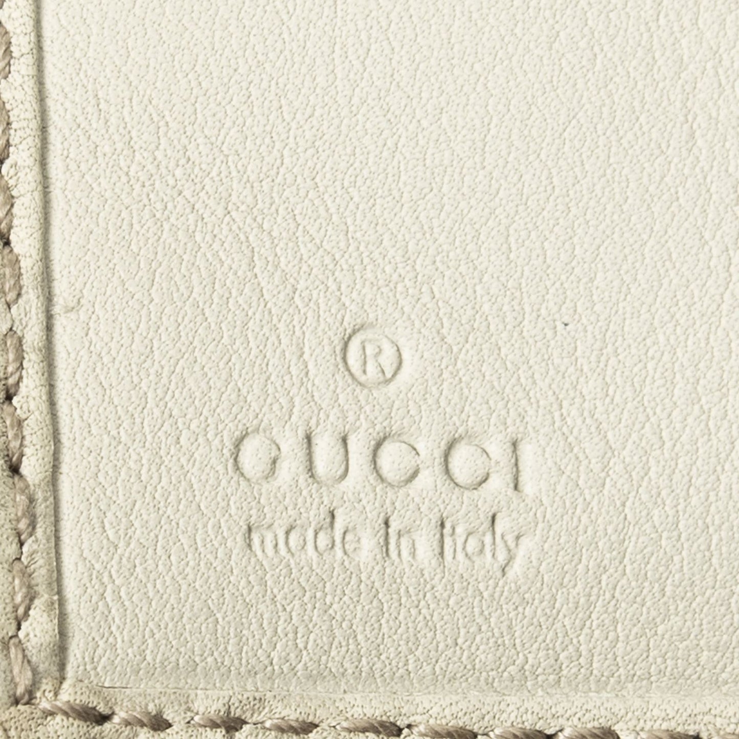 Gucci Compact Bifold Wallet Ivory Guccissima — view 5