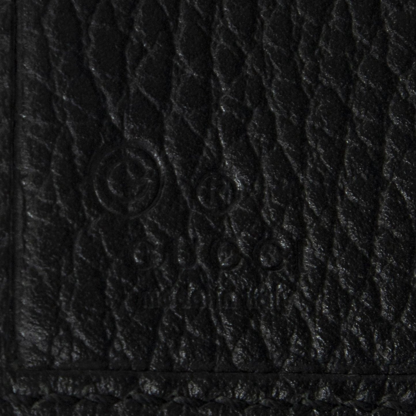 Gucci Interlocking Compact French Wallet Black Gray Calfskin Leather — view 5