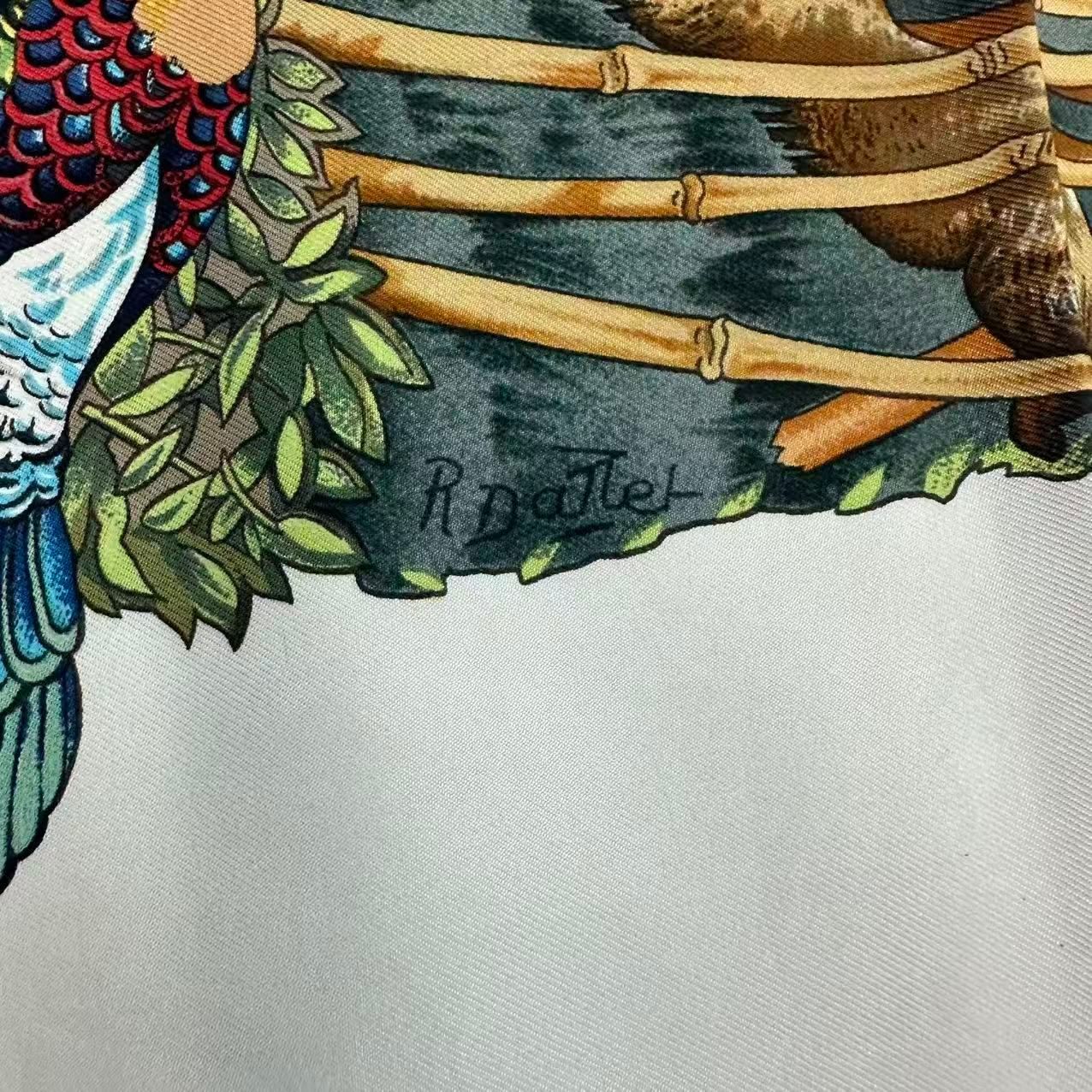 Hermes Carre 90 Silk Scarf Sichuan Animal Print Multi — view 9