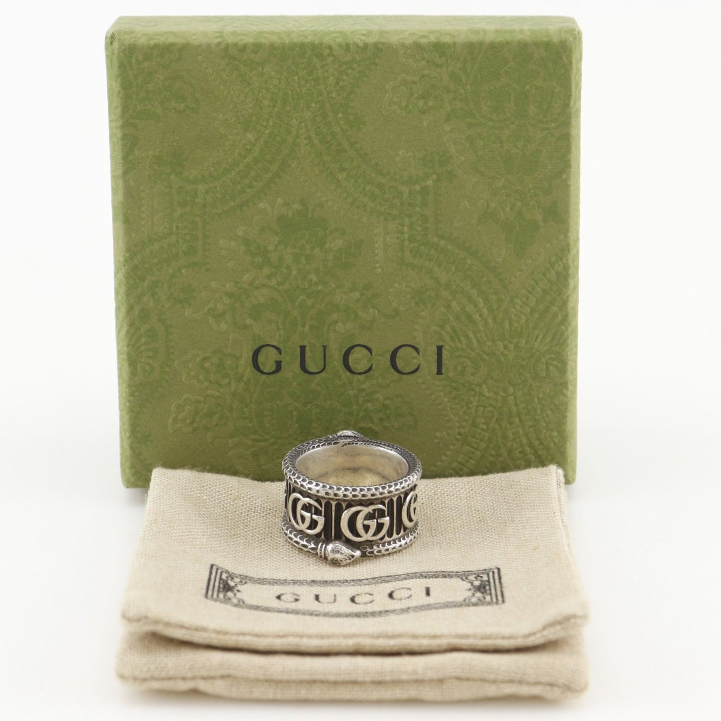Gucci Double Snake 925 Sterling Silver Ring — view 9
