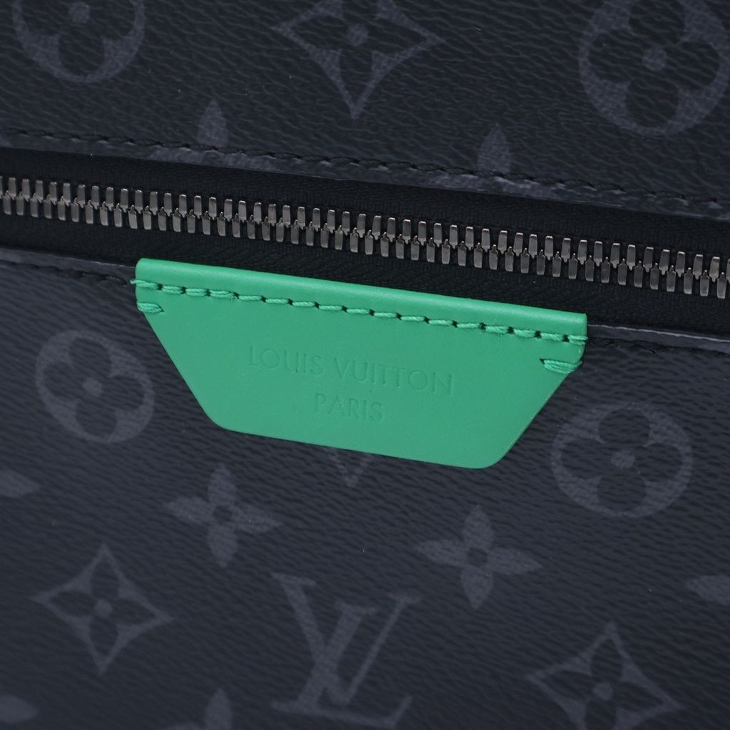 Louis Vuitton Monogram Eclipse Discovery Backpack Black Green — view 6