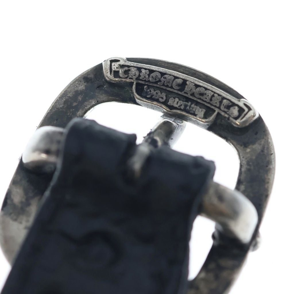 Chrome Hearts Tiny Ch Cross Decoration Gunslinger Leather Bracelet Black — view 6