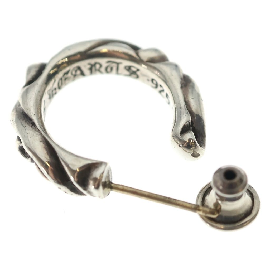 Chrome Hearts Hoop Scrool Scroll Earrings Silver — view 6